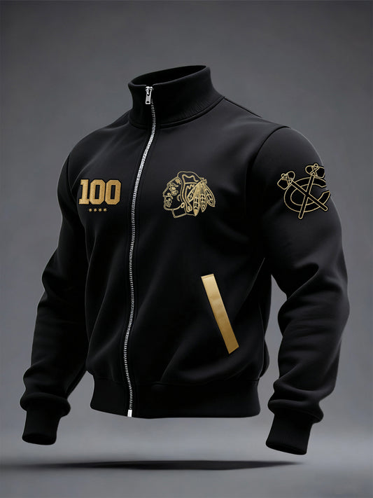 Men's Chicago Hockey 100th Anniversary Print Jacket