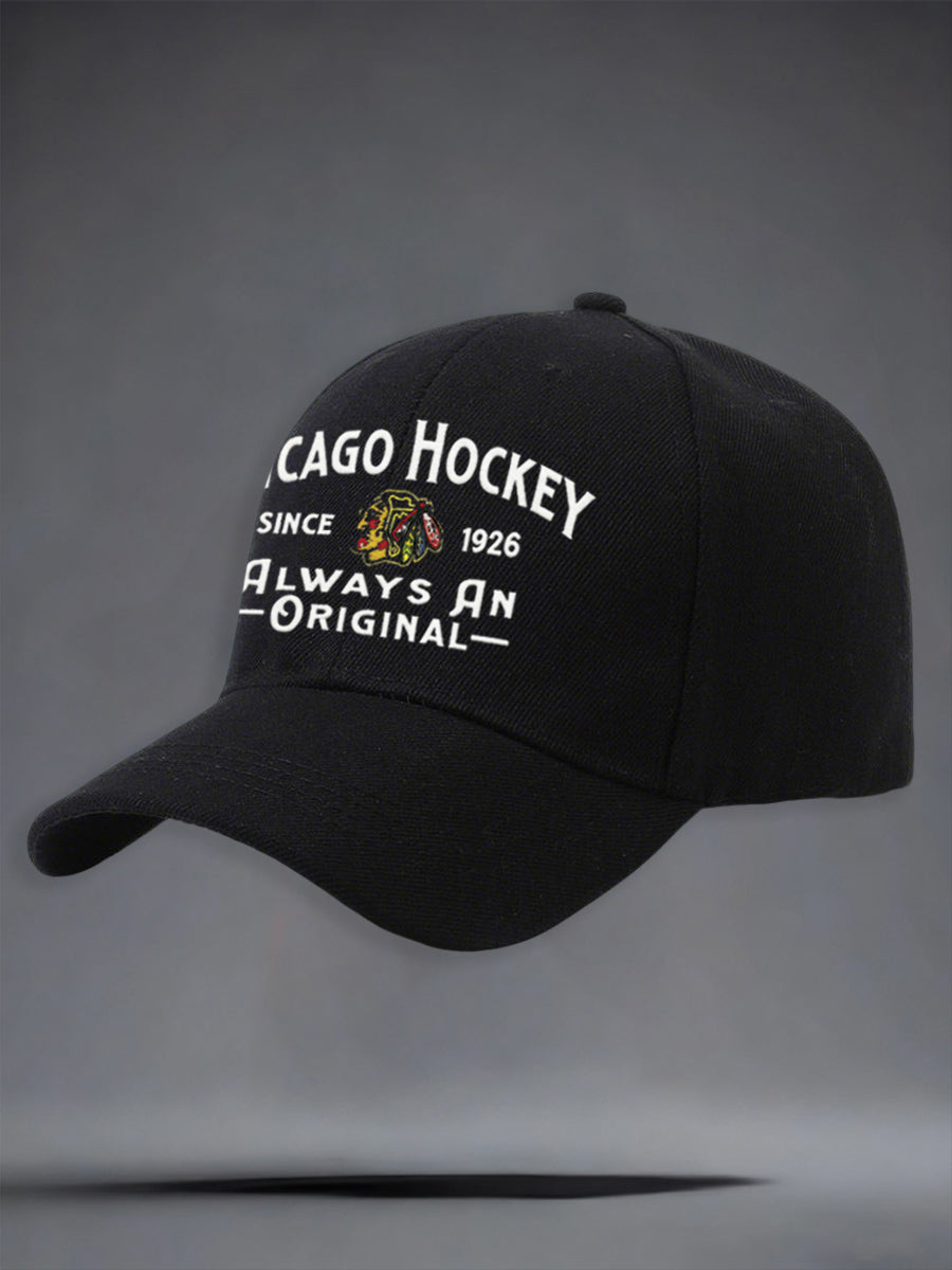 Unisex Chicago Hockey Print Cap
