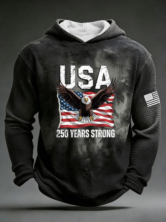 Men's Wear 250 Years Strong Waffle Hoodies