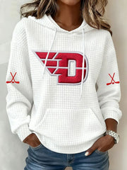 Women's Hockey Waffle Printed Hoodie