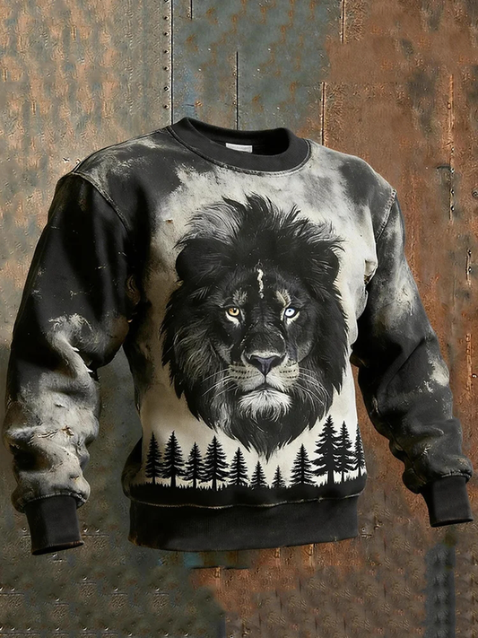 Men's Lion Crew Neck Sweatshirt