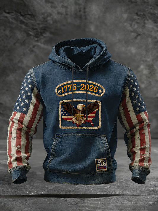 Men's Glory  Anniversary Printed Casual Hoodie