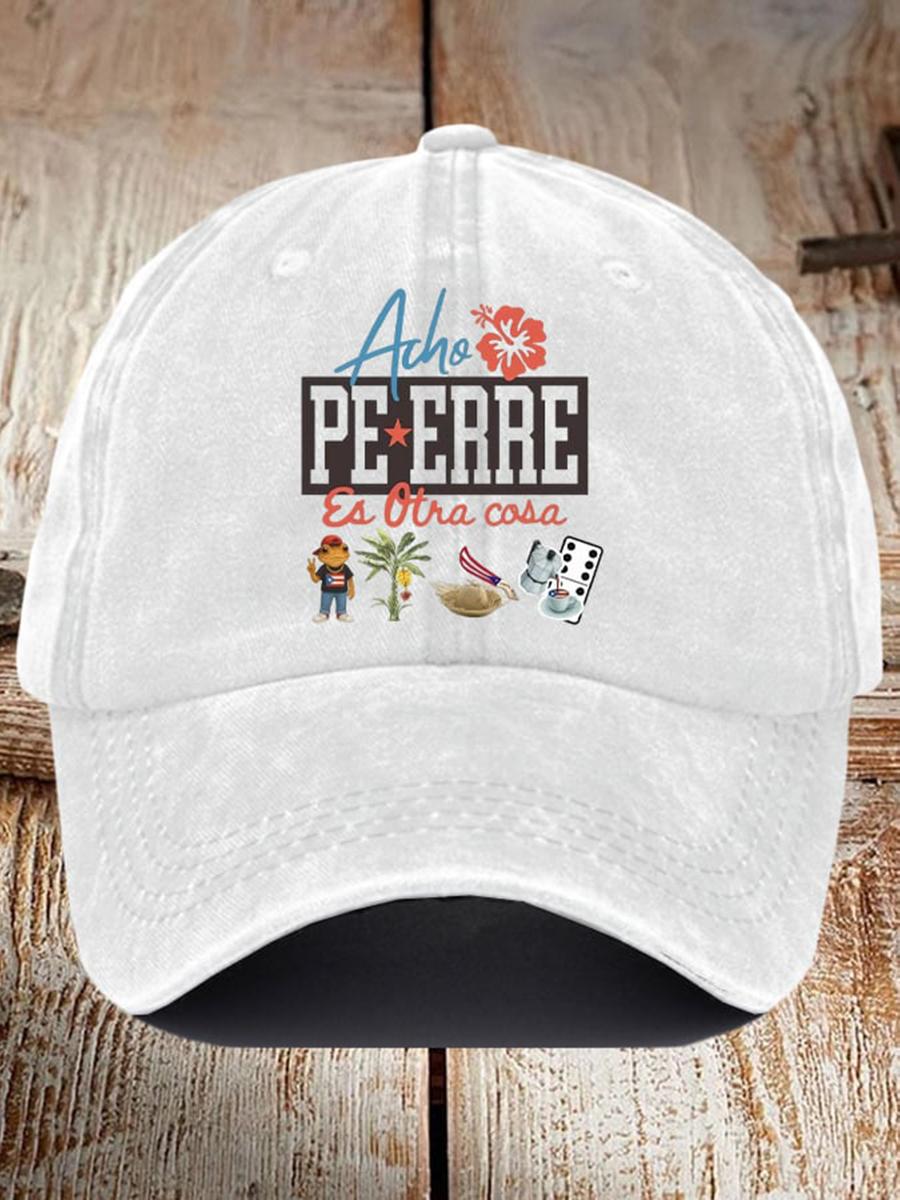 Unisex Retro Puerto Rico  Print Hat
