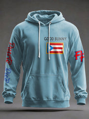 Men's Bunny Music Lover Printed Hoodie