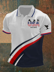 Men's Winter Sports 2026 Skiing Printed Shirt