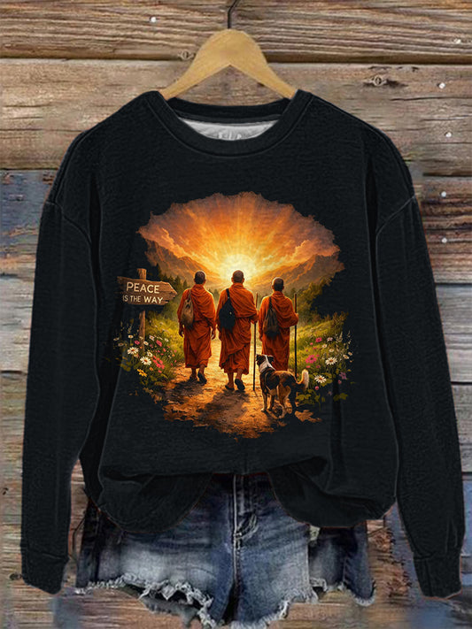 Women's Walk For Peace Print Sweatshirt
