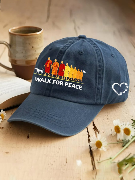 Walk For Peace Monks With Aloka Dog Hat