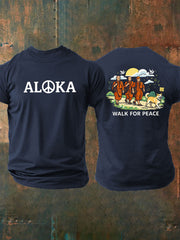 Men's Walk For Peace Aloka Printed T-shirt