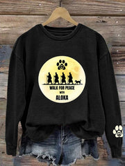 Women's Walk For Peace Print Sweatshirt