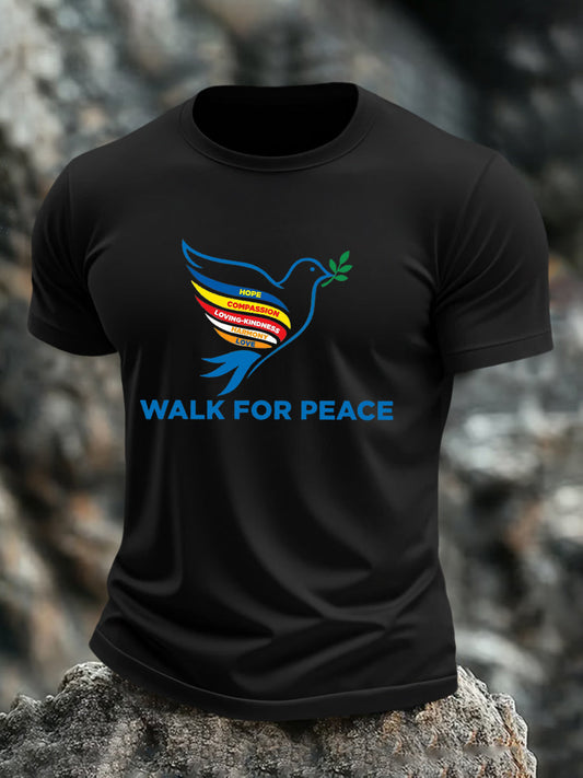 Men's Walk For Peace Printed T-shirt