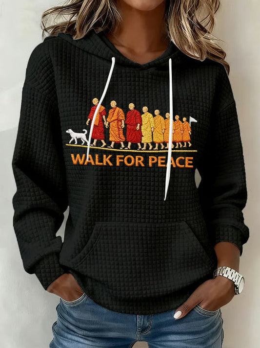 Women's Walk For Peace Printed Hoodie