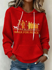 Women's Walk For Peace Printed Hoodie
