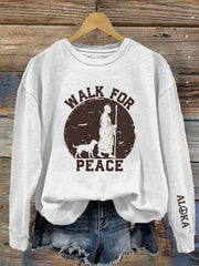 Women's Walk For Peace Aloka Printed Sweatshirt