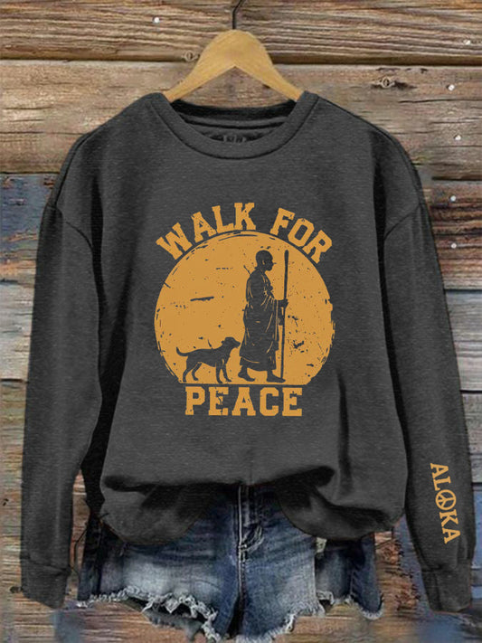 Women's Walk For Peace Aloka Printed Sweatshirt