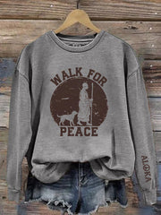Women's Walk For Peace Aloka Printed Sweatshirt