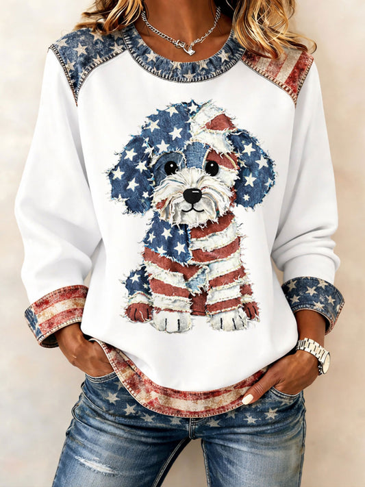 Women's - Flag Dog Sweatshirts