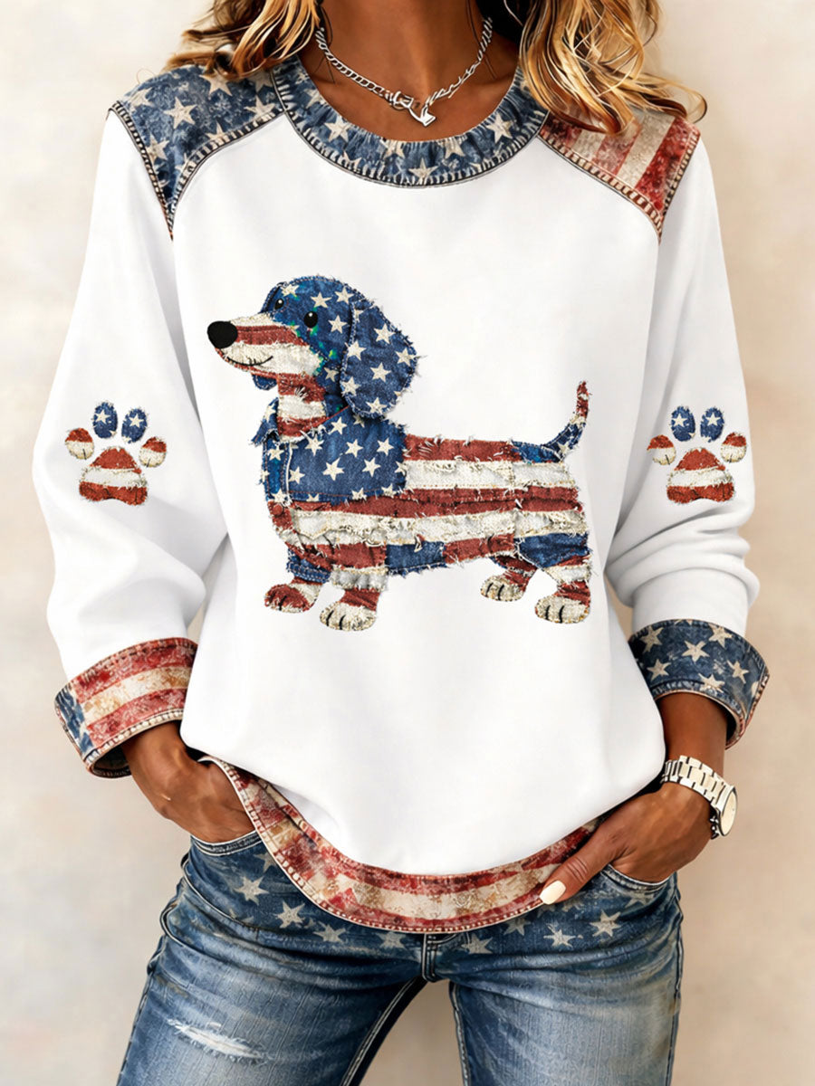 Women's - Flag Dachshund Sweatshirts