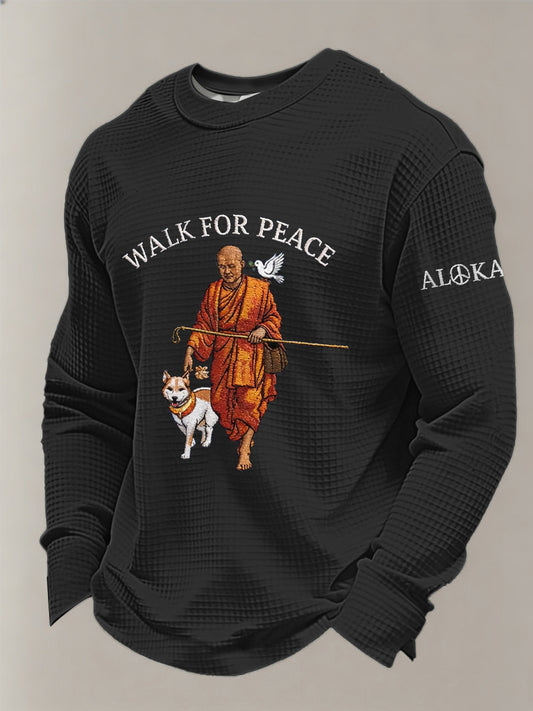 Men's Walk for Peace Waffle Long Sleeve T-Shirt