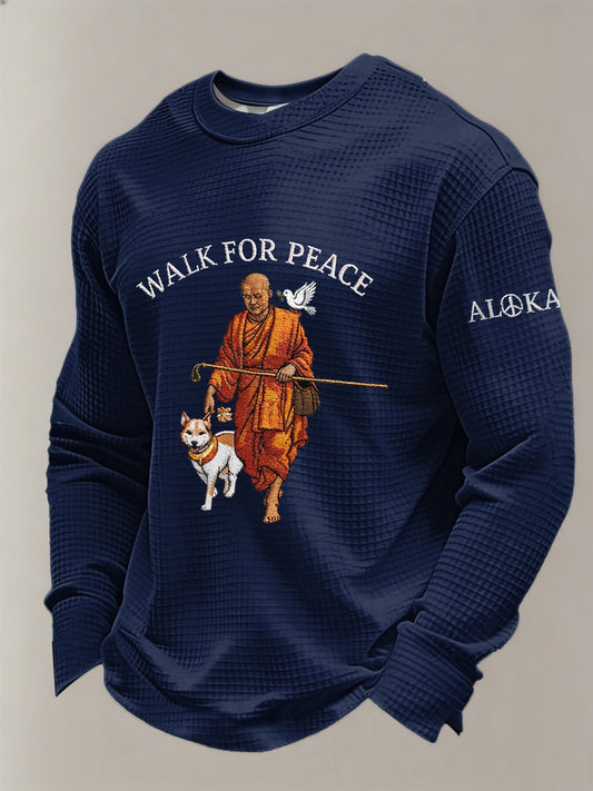 Men's Walk for Peace Waffle Long Sleeve T-Shirt