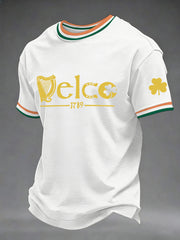 Men's St. Patrick's Day Shamrock Art Print Short Sleeve T-shirt