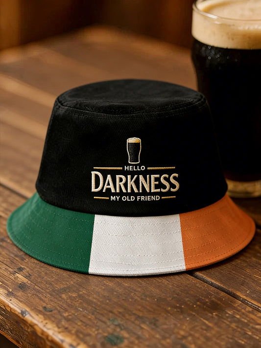 Unisex  St. Patrick's Day Hello Darkness My Old Friend Fisherman Hats