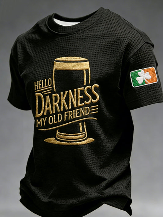 Men's Hello Darkness My Old Friend Waffle Short Sleeves T-shirt