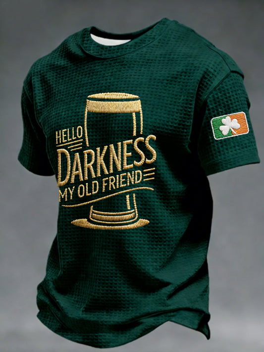 Men's Hello Darkness My Old Friend Waffle Short Sleeves T-shirt