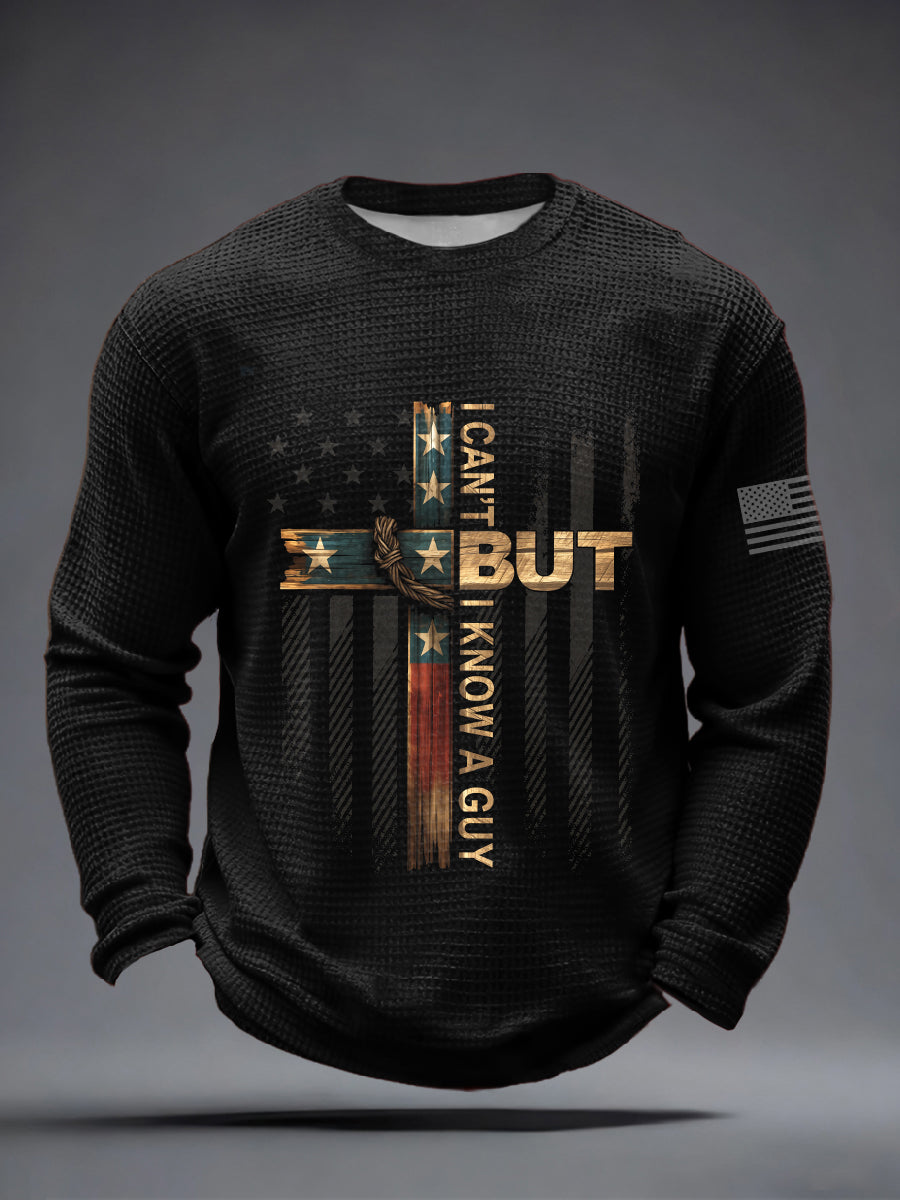 Men's I Can't But I Know A Guy Print Waffle T-Shirt