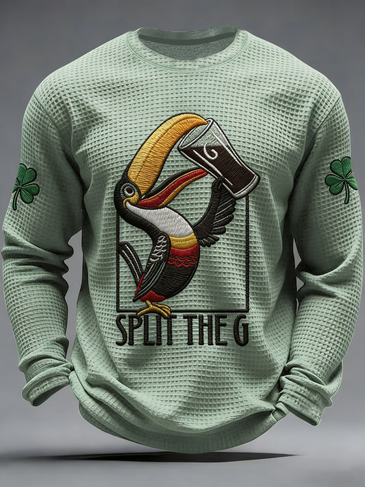 Men's St. Patrick's Day Waffle Long Sleeve T-Shirt