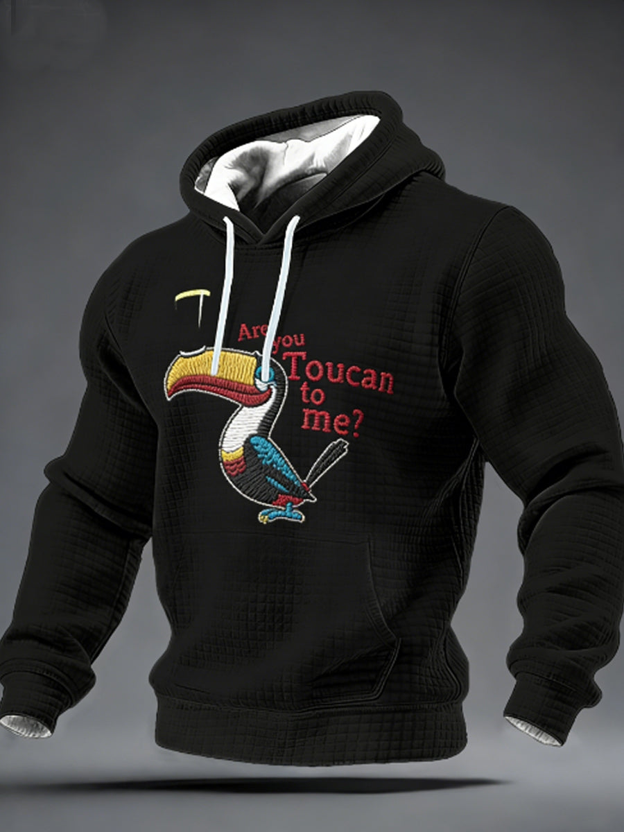 Men's Checkered Cotton Hoodie