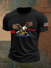 Men's American Hockey Printed Casual T-Shirt