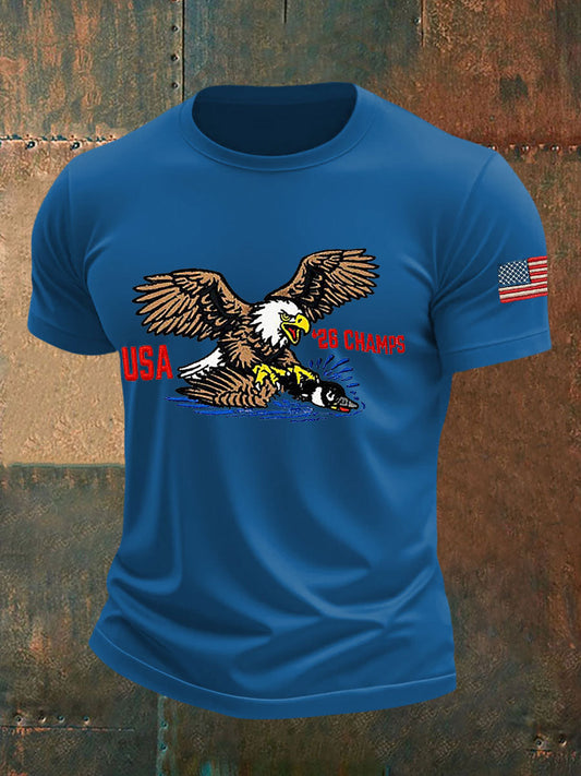 Men's American Hockey Printed Casual T-Shirt