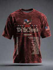 Men's USA 1776-2026 Print Vintage T-Shirt