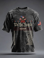Men's USA 1776-2026 Print Vintage T-Shirt