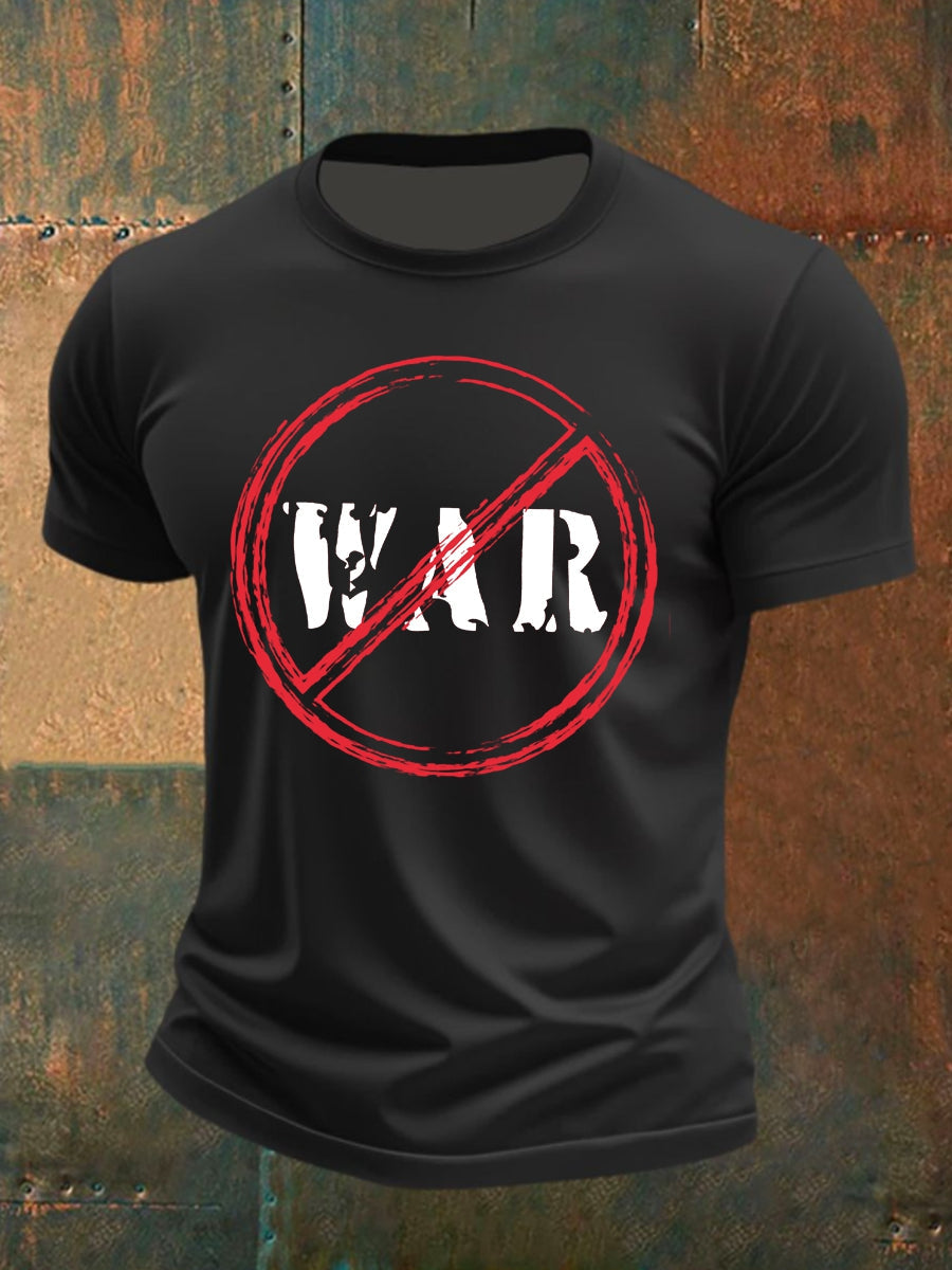 Men's No War cotton short-sleeved T-shirt