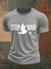 Men's No War cotton short-sleeved T-shirt