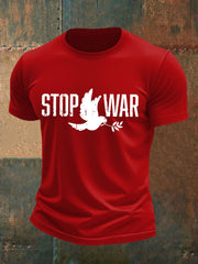 Men's No War cotton short-sleeved T-shirt