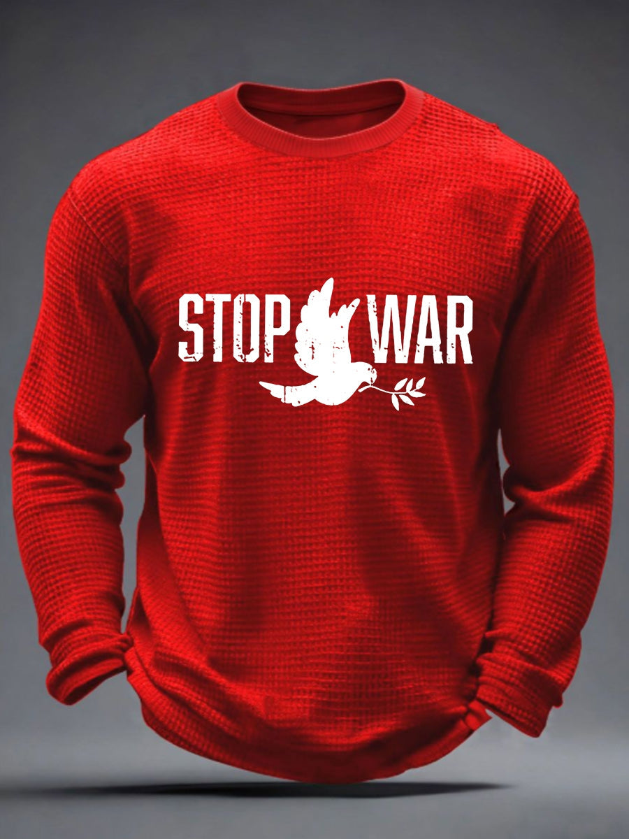 Men's No War Waffle Long Sleeve T-Shirt