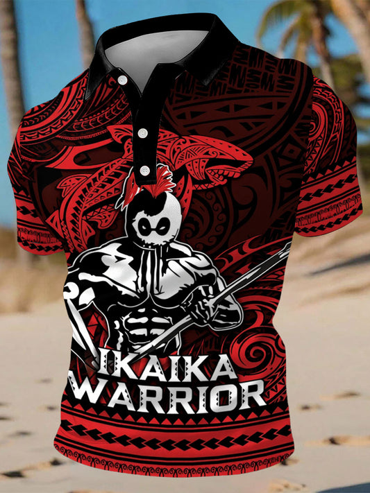 Men's Hawaii Ikaika Warrior Print Casual Top