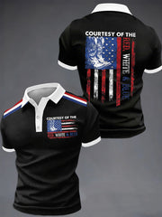 Men's Courtesy of Red White And Blue Short Sleeves Shirt