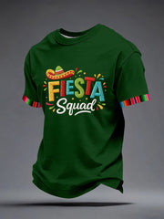 Men's Cinco de Mayo Inspired Embroidery Pattern T-Shirt