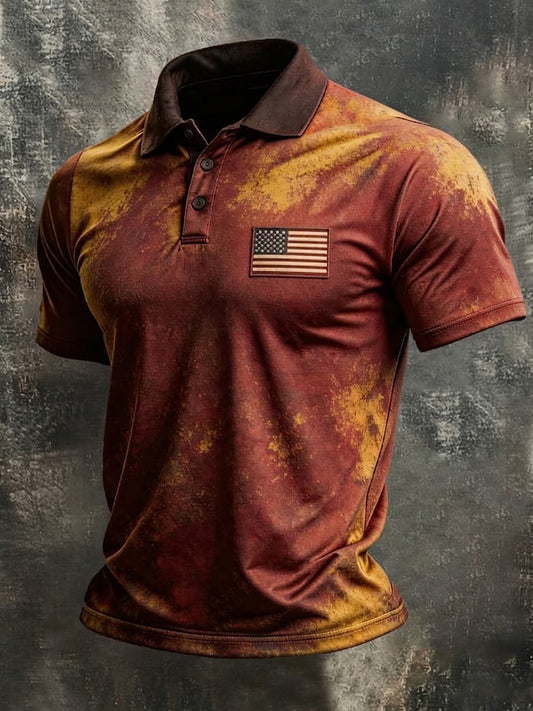 Men's American Flag Printed Shirt
