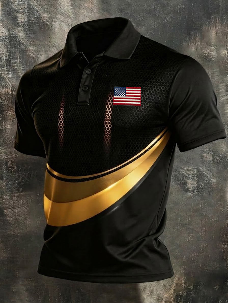Men's American Flag Printed Shirt