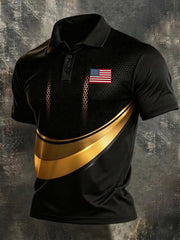Men's American Flag Printed Shirt