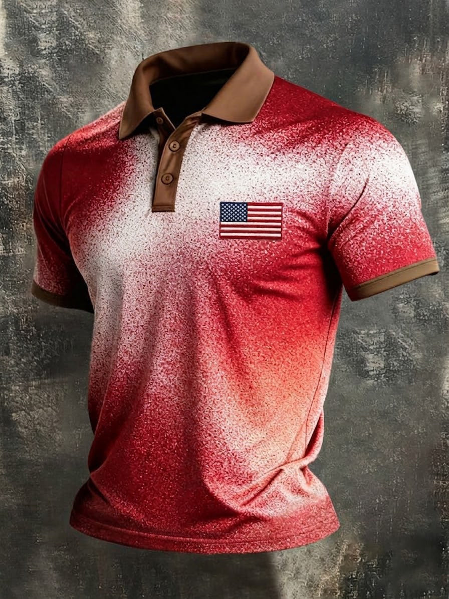 Men's American Flag Printed Shirt