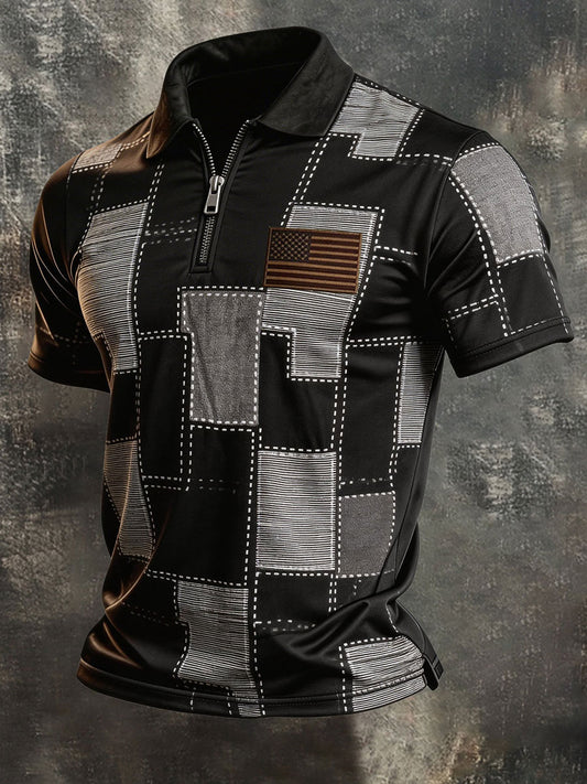 Men's Retro Patriot Print Shirt