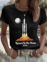 Women's Return To The Moon 2026 Casual Tee