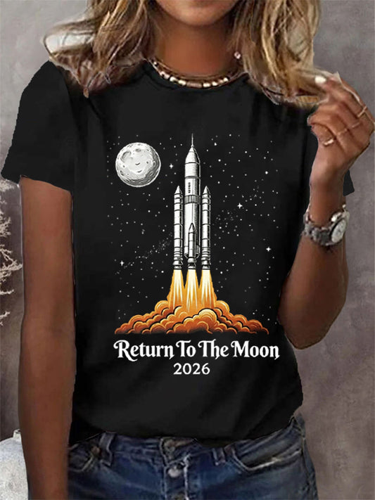 Women's Return To The Moon 2026 Casual Tee