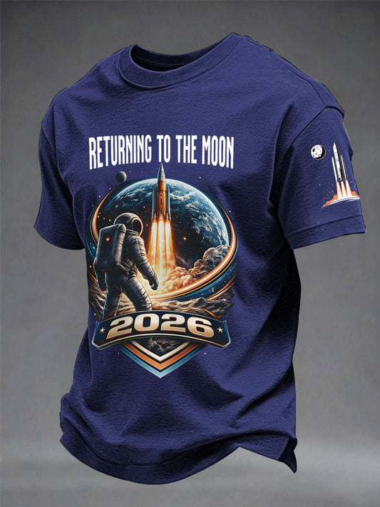 Men's Return To The Moon 2026 Casual Tee