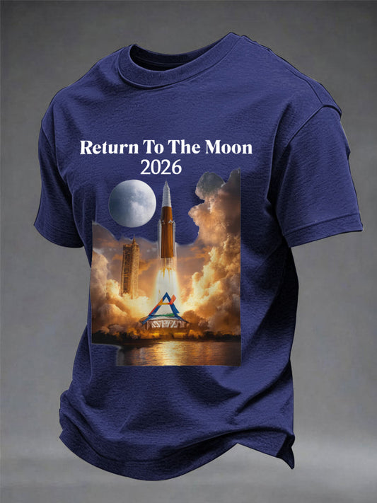 Men's Return To The Moon 2026 Casual Tee